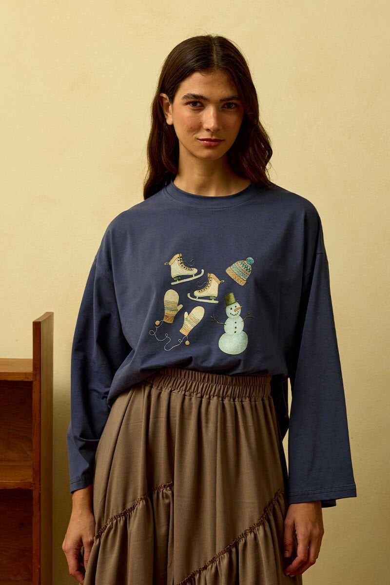 Antrasit Winter Baskılı Basic Body