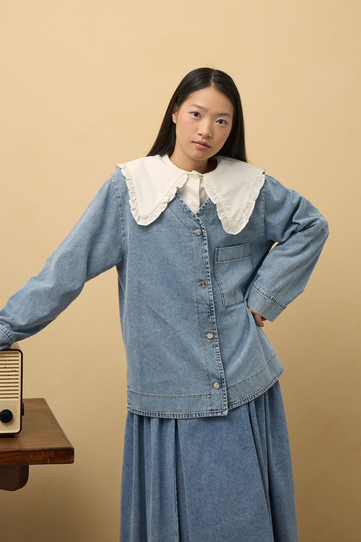 Buz Mavisi Blazer Ceket