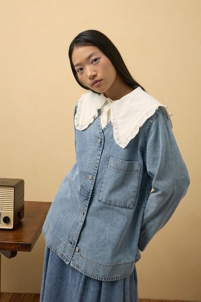 Buz Mavisi Blazer Ceket