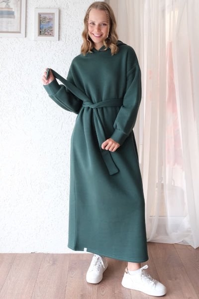 Zümrüt 3 İplik Sweat Elbise