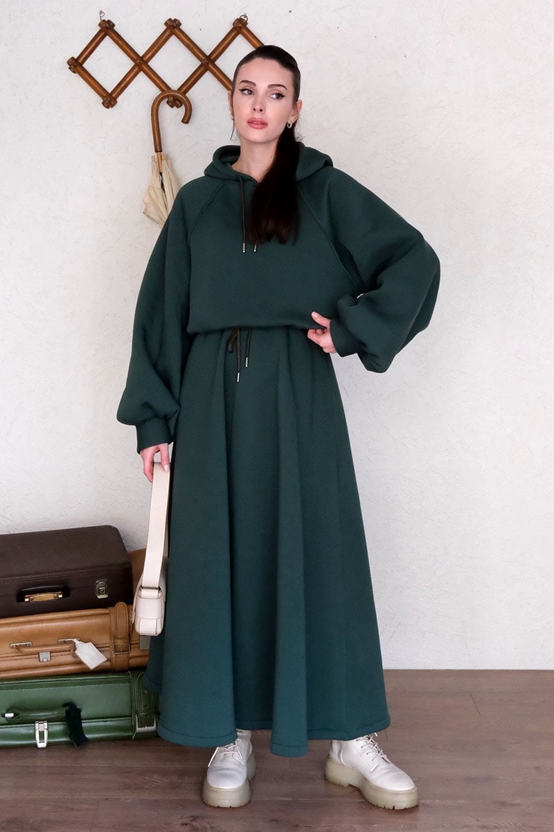 Zümrüt 3 İplik Sweat & Etek Takım