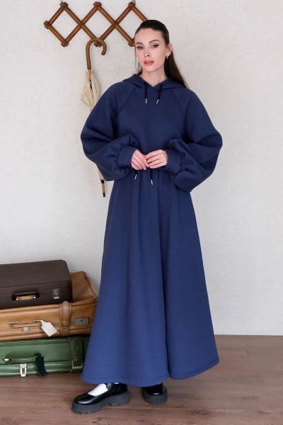 Lacivert 3 İplik Sweat & Etek Takım