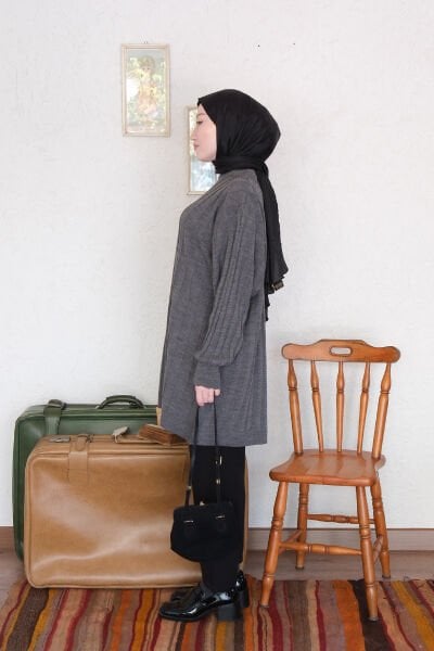 Antrasit Triko Tunik