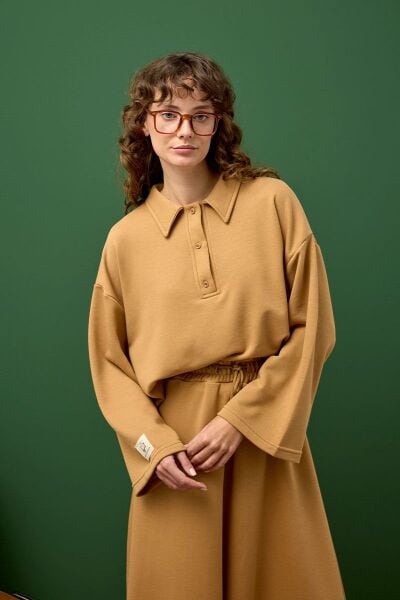 Karamel 3 İplik Polo Yaka Body