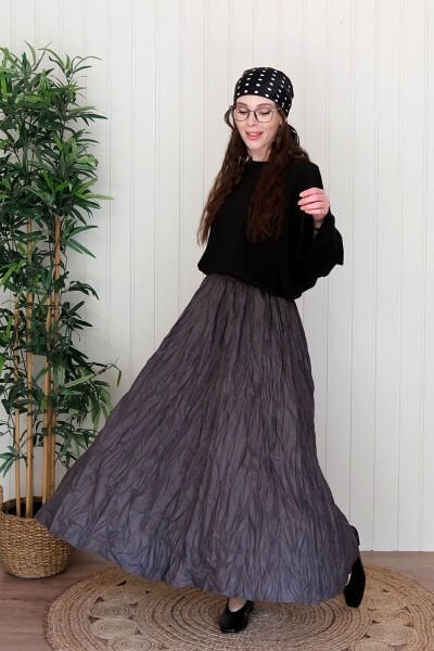 Siyah Body & Antrasit Kraşlı Balon Etek Takım