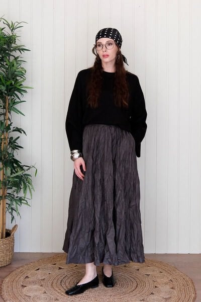 Siyah Body & Antrasit Kraşlı Balon Etek Takım