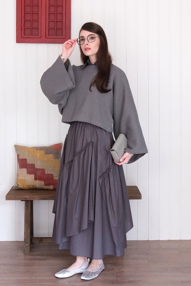 Antrasit Koton Bohem Kat Etek