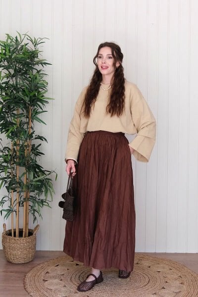 Acı Kahve Kraşlı Balon Etek