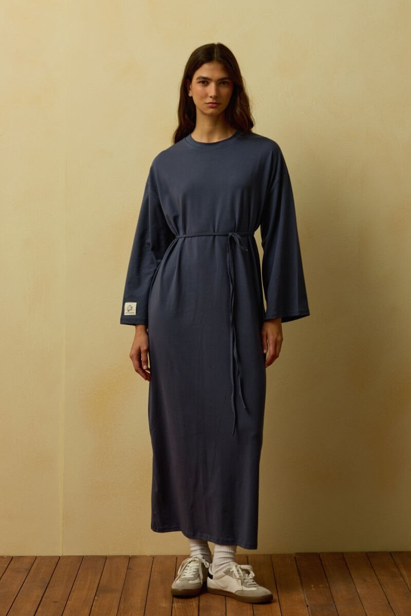 Antrasit Süprem Basic Elbise