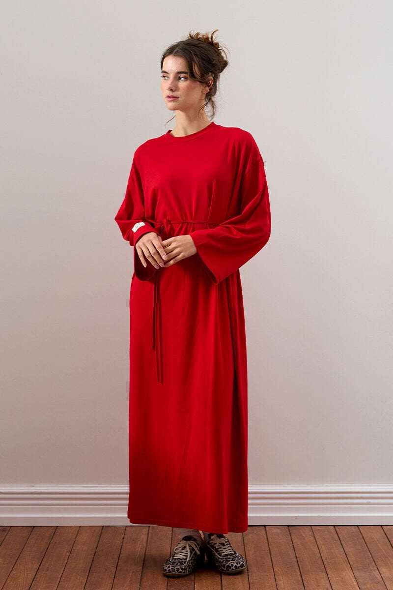 Kırmızı Süprem Basic Elbise