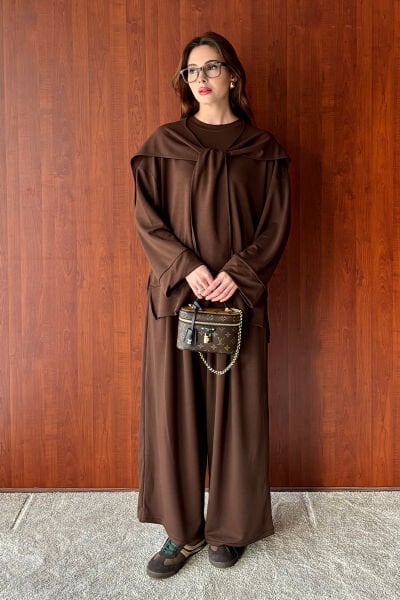 Acı Kahve Oysho Bağlamalı Pantolon Takım