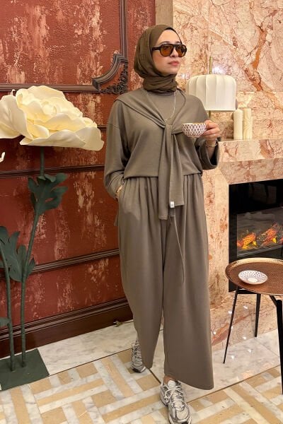 Vizon Oysho Bağlamalı Pantolon Takım