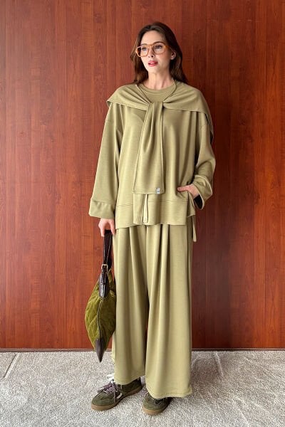 Çağla Oysho Bağlamalı Pantolon Takım