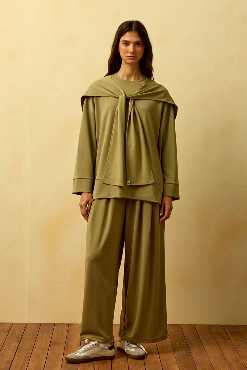 Çağla Oysho Bağlamalı Pantolon Takım