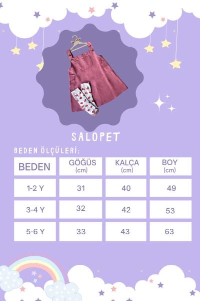 Anne - Çocuk Haki Duck Keten Etekli Salopet Takım