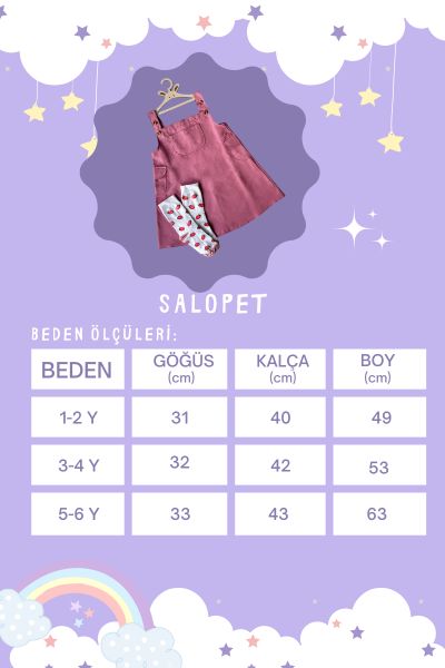 Anne - Çocuk Haki Duck Keten Etekli Salopet Takım