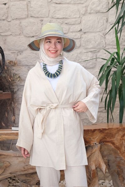 Organik Keten Kimono