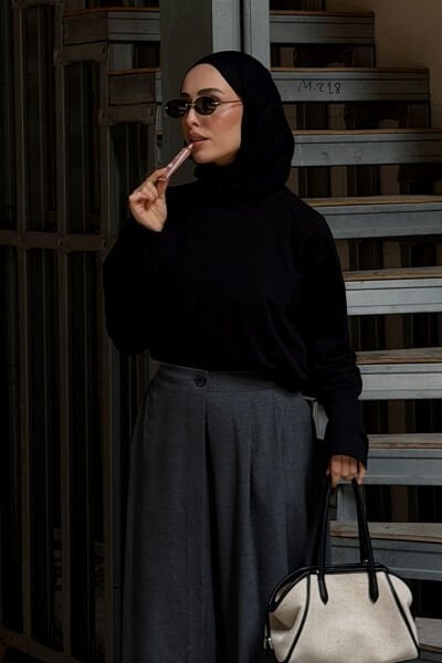 Siyah Süprem Reglan Kol Body