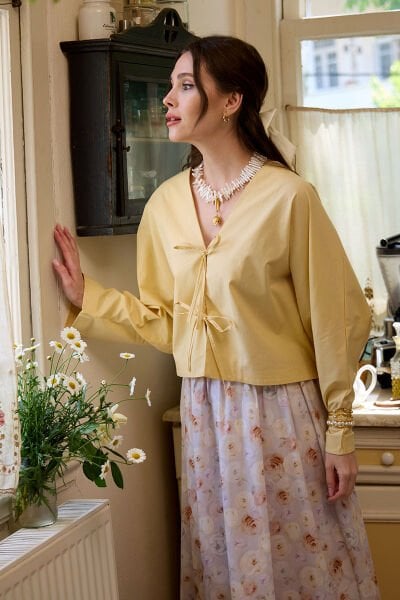 Tereyağ Sarısı 2 Fiyonklu Ceket