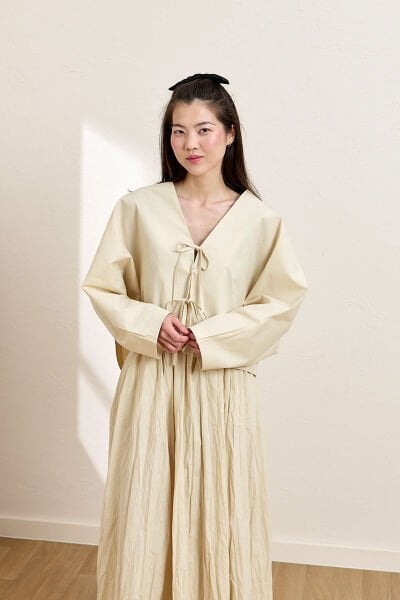 Krem 2 Fiyonklu Ceket