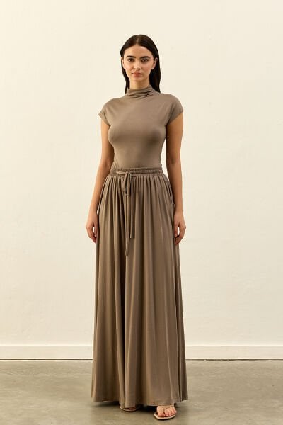 Vizon Viskon Dökümlü Pantolon