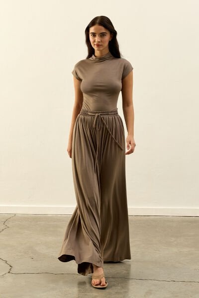 Vizon Viskon Dökümlü Pantolon