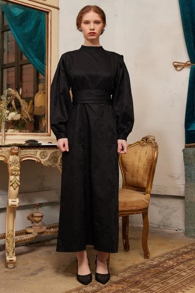 Siyah Jakarlı Abiye