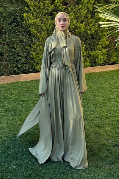 Çağla Viskon Dökümlü Pantolon