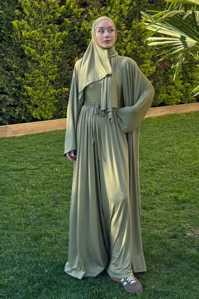 Çağla Viskon Dökümlü Pantolon