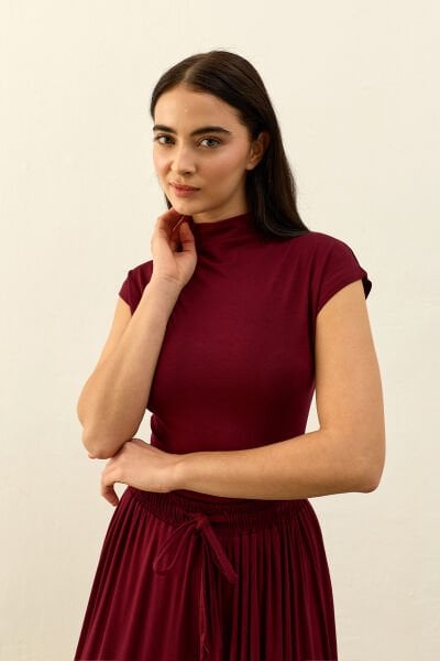 Bordo Viskon T Kol Bluz