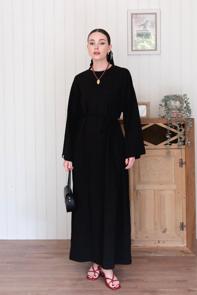 Siyah Süprem Basic Elbise