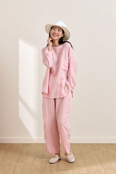 Pembe Müslin Salaş Takım