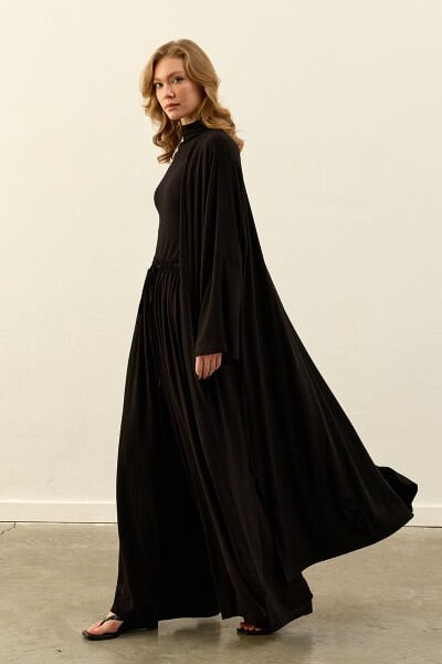 Siyah Viskon Kimono