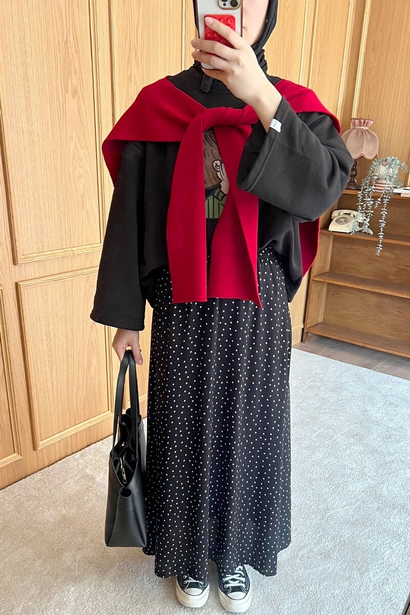 Kırmızı Şal Atkı