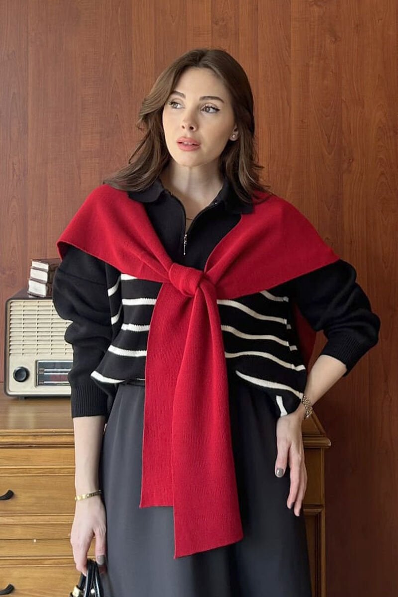 Kırmızı Şal Atkı