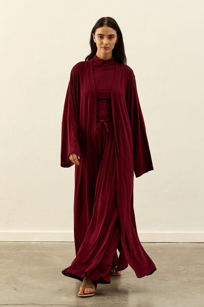 Bordo Viskon Kimono