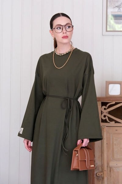 Haki Süprem Basic Elbise