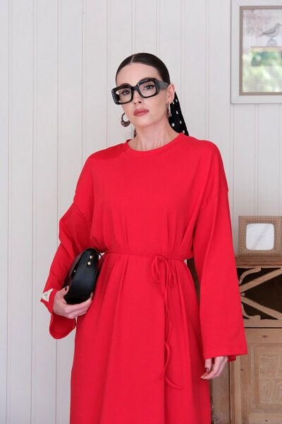 Kırmızı Süprem Basic Elbise