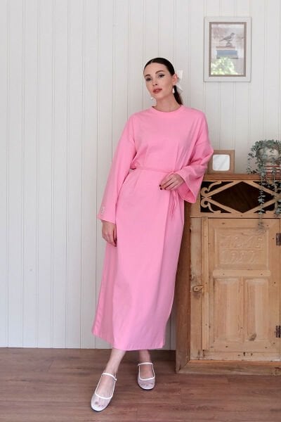 Pembe Süprem Basic Elbise