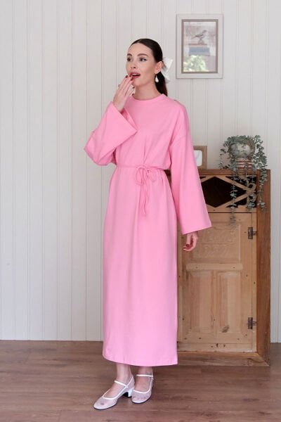 Pembe Süprem Basic Elbise