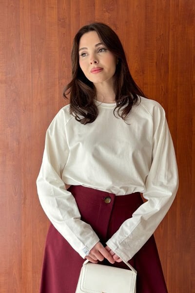 Ekru Süprem Reglan Kol  Body