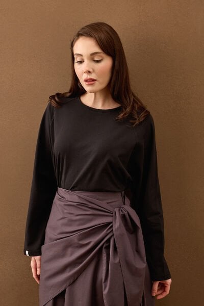 Süprem Basic Düz Kol Siyah Body