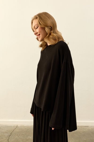Siyah Viskon Tunik