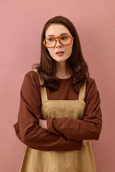 Süprem Basic Düz Kol Acı Kahve Body