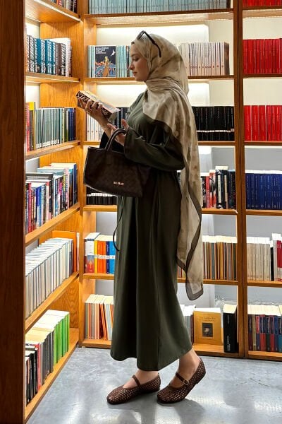 Haki Süprem Basic Elbise