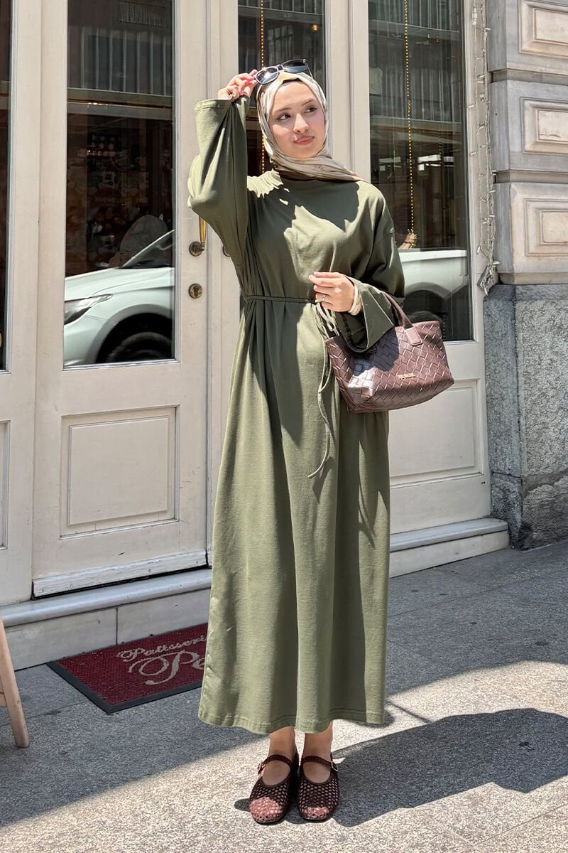 Haki Süprem Basic Elbise