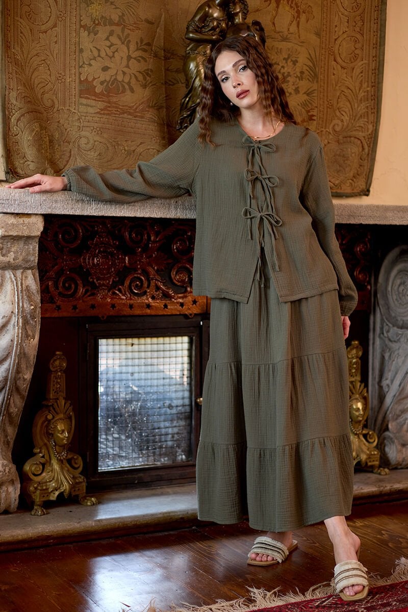 Haki Müslin Kat Etek