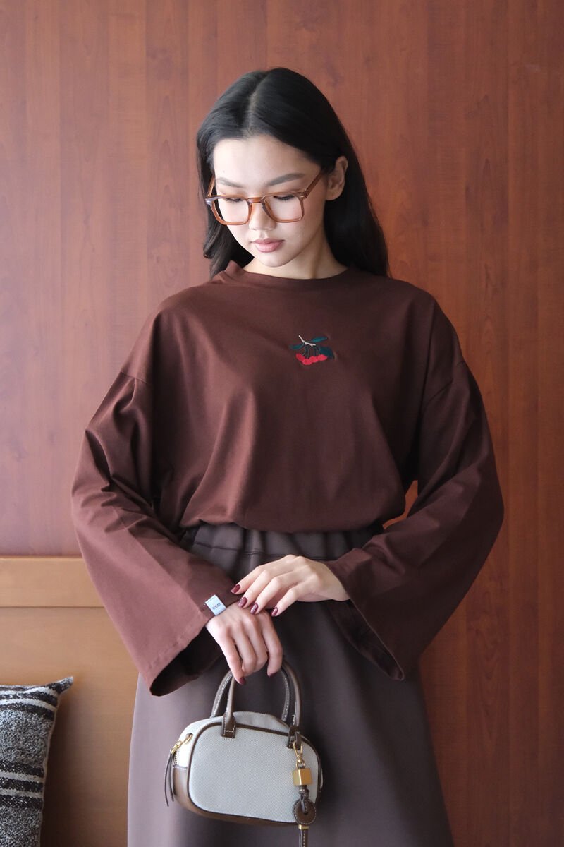 Acı Kahve Nakışlı Body