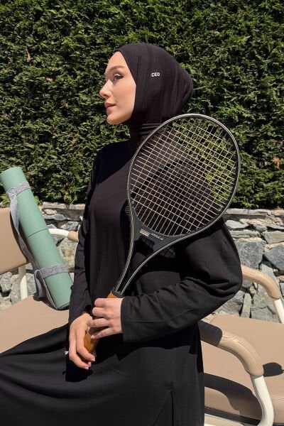 Siyah Viskon Athletic Bone