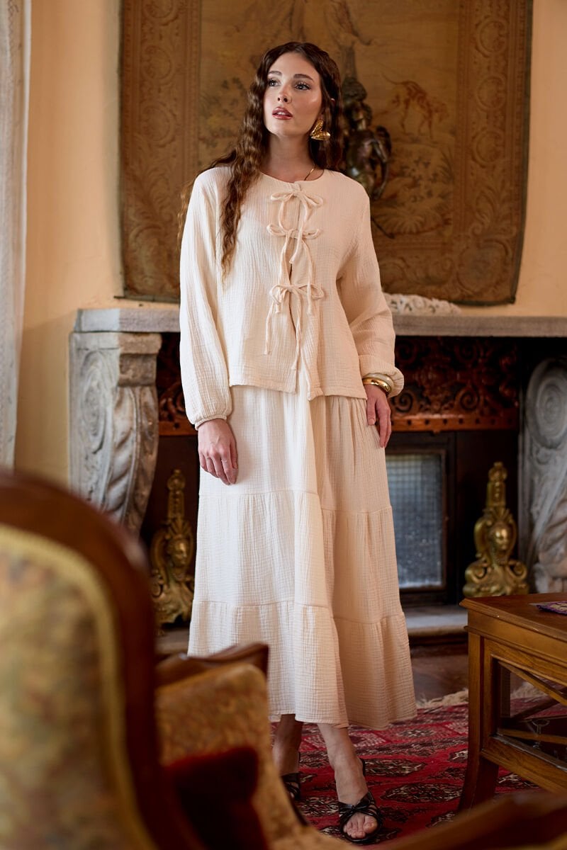 Krem Müslin Kat Etek